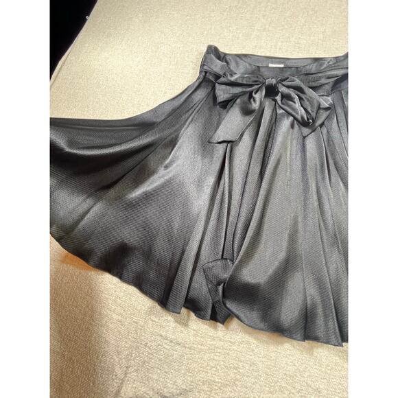 Cache Womens Size 2 Black A-Line Pleated Knee Length Skirt Classic Career Party - Picture 9 of 9